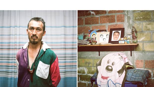 The searchers choose their sites based on anonymous tips that come in by phone or on Facebook. ‘Someone says, “I saw something here,” or “You should look there,” explains Mario Vergara, who digs each week outside Iguala in the hope of finding his brother, Tomas.