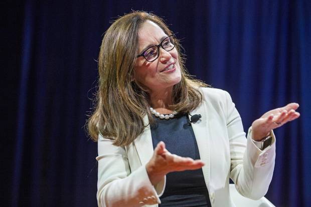 Geisha Williams, president and CEO of PG&E Corp., speaks during the Fortune's Most Powerful Women conference in Washington on Oct. 10, 2017.
