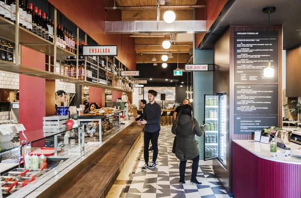 People walk through the Campo in Toronto.