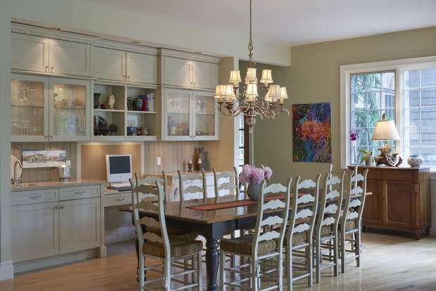 The family dining room was where the owners' children did their homework.