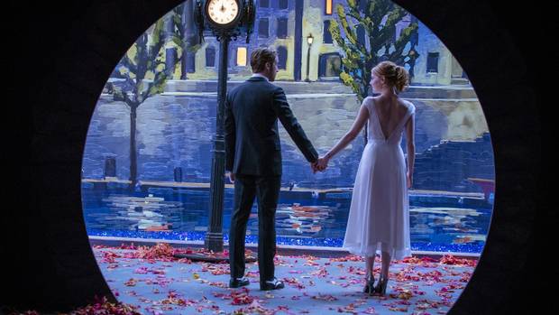 Ryan Gosling and Emma Stone in La La Land.