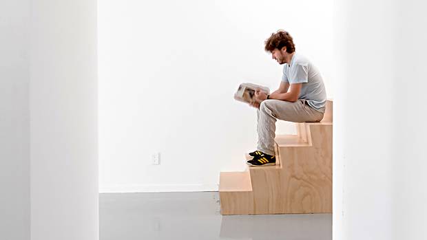 A design by Appareil architecture, a Montreal-based firm, allows for quiet moments of reflection inside a busy artist studio.