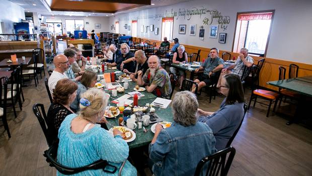 At 8 a.m. every Thursday morning, several Guelph city council members and their constituents talk politics over breakfast with their constituents at Breezy Corners restaurant.