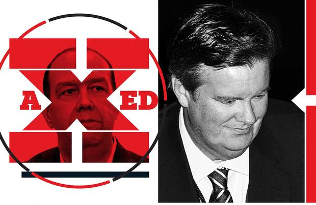 Guy Laurence (left) barrelled into the CEO job at Rogers determined to fix the company, but he butted heads with Edward Rogers and, 34 months later, he was out.