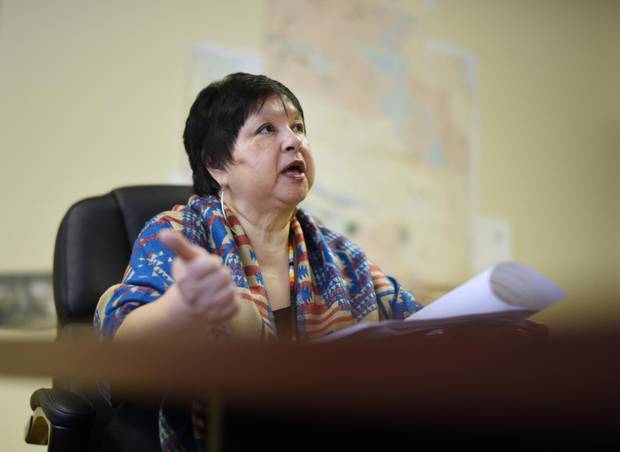 Elaine Johnston, Chief of the Serpent River First Nation is photographed at the band office on Dec. 19, 2016.