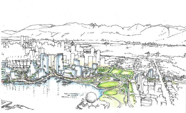 While most of Vancouver’s waterfront has been dedicated to walkways and bicycle paths, the emerging Northeast False Creek will include commercial activity to draw residents and visitors alike.
