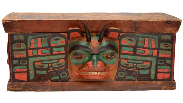 This mountain goat moon chest has temporarily come home to Haida Gwaii after a pioneering agreement between the Haida and the American Museum of Natural History.