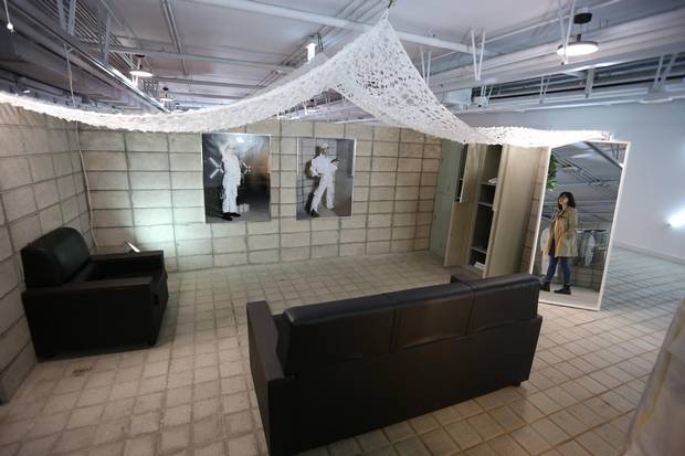 A former bunker beneath Yeouido Island in Seoul has been transformed into an art exhibit.