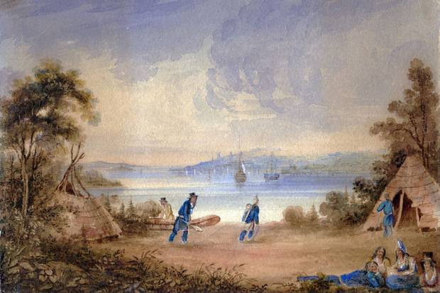 1837: A painting attributed to William Eager shows the Mi’kmaw encampment at Tuft’s Cove.