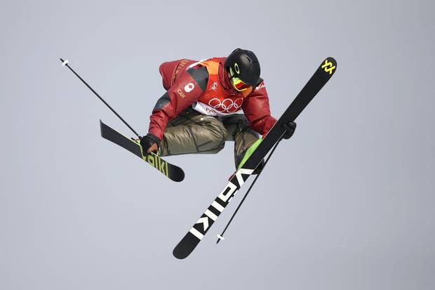 Alex Beaulieu-Marchand of Canada competes during the Freestyle Skiing Men's Ski Slopestyle Final on day nine of the PyeongChang 2018 Winter Olympic Games at Phoenix Snow Park on February 18, 2018 in Pyeongchang-gun, South Korea.