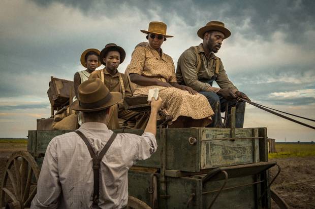 Mary J. Blige, Garrett Hedlund, and Rob Morgan in Mudbound.