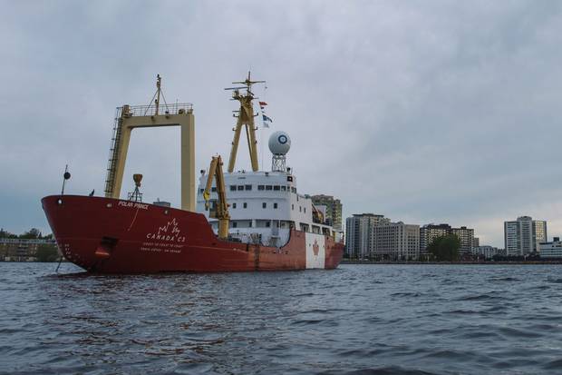 The vessel Canada C3 passes by Kingston on the first leg of its 150-day expedition from Toronto to Victoria via the Northwest Passage.