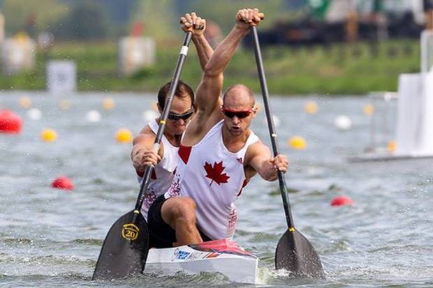 Gabriel Beauchesne-Sévigny, paddling behind boat partner Benjamin Russell, sees the Smith MBA as a way to transition his career into business after 14 years on the national team.