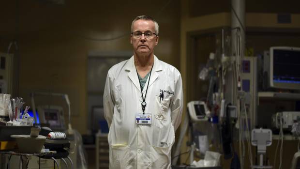 Dr. Douglas Sinclair is photographed in the trauma room at St. Michael's Hospital on Oct. 20, 2016.