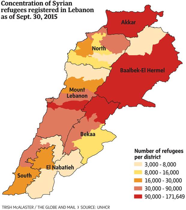 As of 6 May 2015, UNHCR Lebanon temporarily suspended new registration as per Government of Lebanon's instructions. Total, the UN's refugee agency estimates there are 1,075,637 registered Syrian refugees living in Lebanon, a country of slightly more than 4 million people.