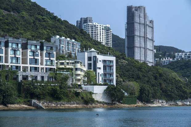 The Hong Kong home, among a cluster of oceanside buildings by Repulse Bay, of Chinese billionaire Guo Wengui,