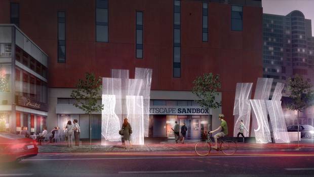 An artist's rendering of Dr. George Robert Grasett Park at Adelaide Street West and Widmer Street. The Ireland Park Foundation expects to break ground on it on June 21.