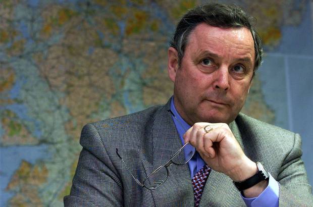 Canadian general John de Chastelain is shown in his Belfast office in October, 2001.