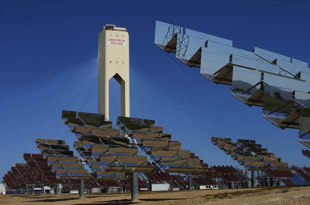 Solar energy facilities in Spain.