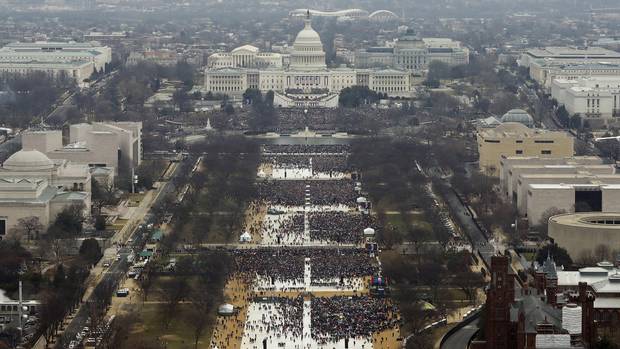 Jan. 20, 2017: The National Mall at Mr. Trump’s inauguration.