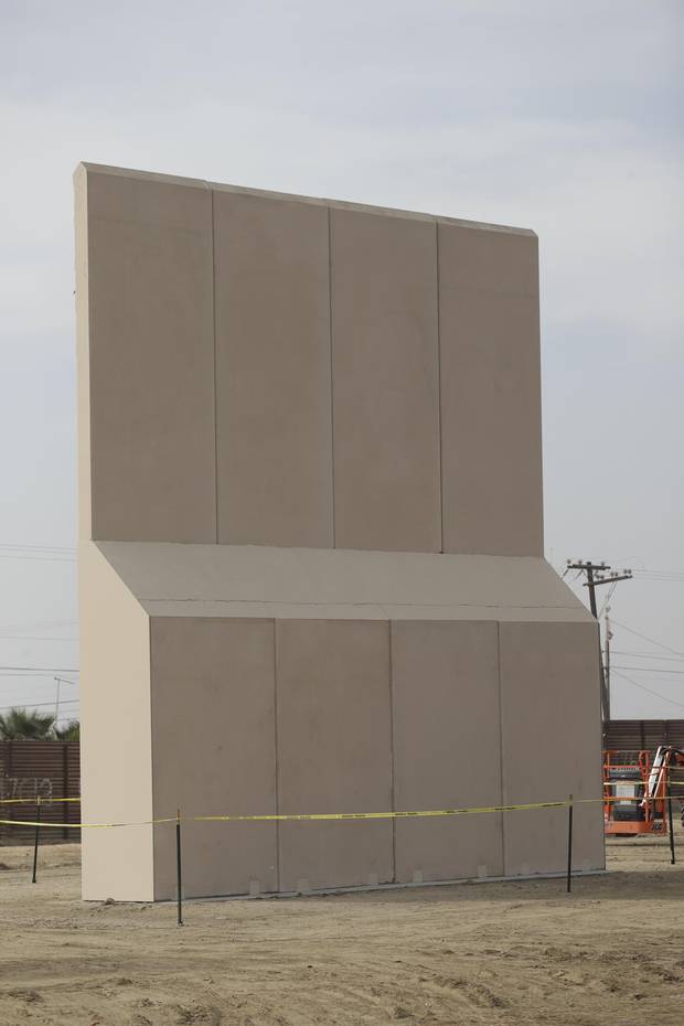 A border wall prototype by Caddell Construction.