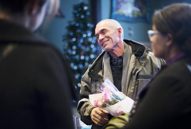 Alloura Wells' father, Michael Wells, speaks to loved ones, friends and supporters at her memorial.