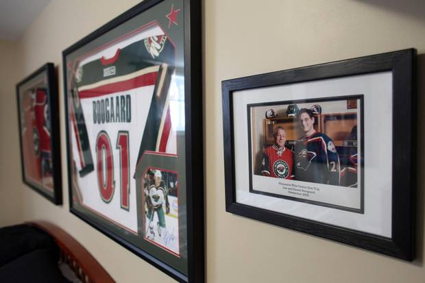 Family photo of Len Boogaard and late NHL player Dereck Boogaard is seem at Len Boogaard's home January 5, 2017 in Ottawa.