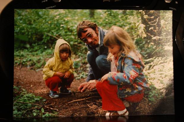 Odia, at left, was nine when her older sister Candace, right, disappeared. During Mr. Grant's appeal trial this year, Odia and Cliff, middle, each transformed the pain of their loss into artwork.