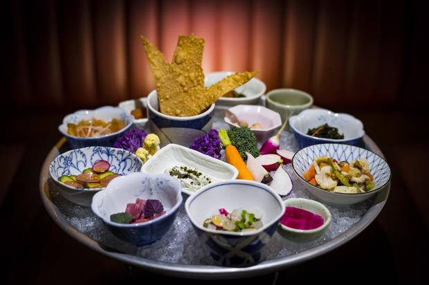 Chilled vegetable platter at Kissa Tanto in Vancouver.