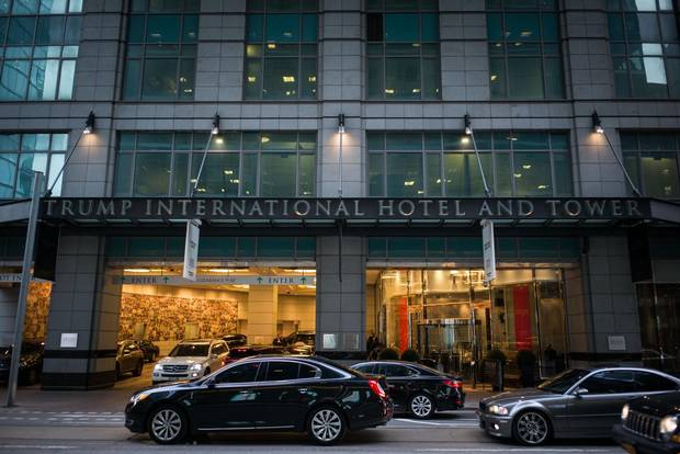 The entrance to the Trump International Hotel & Tower in Toronto.