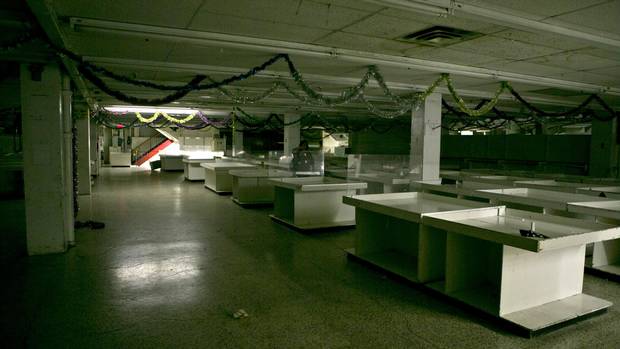 A cleared out clothing wing, two days before the iconic Honest Ed's department store closes its doors for good on Dec. 31, 2016