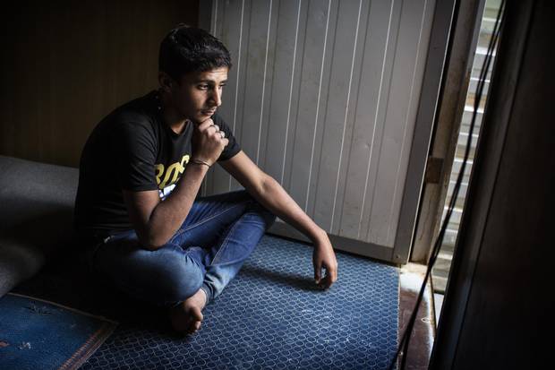 Halim Mahameed, a 16-year-old from Daraa, at his home at Zaatari refugee camp in Jordan on Nov. 29, 2015.