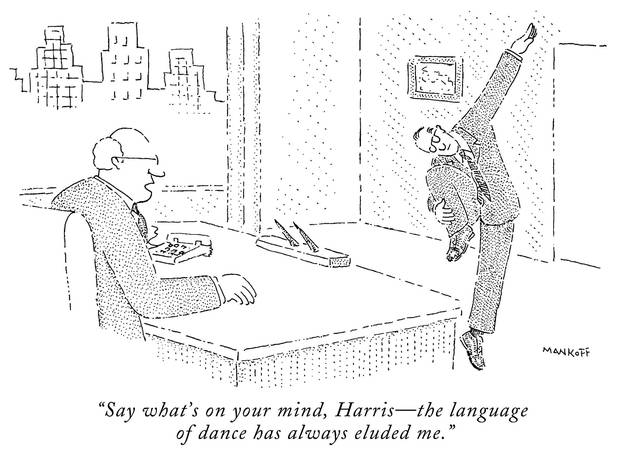 The most fascinating New Yorker cartoons are indeed satire: they exaggerate social and political preoccupations until they are surreal.