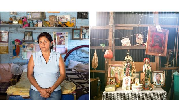 ‘I will not rest until I find him,’ says Bertha Moreno Garcia, of her son, Jose Manuel Cruz Moreno, who was 22 when he went missing in 2009 from a small community on the outskirts of Iguala, after telling his mother that he was setting out to buy new shoes and then attend a party. ‘It is like a cancer that is finishing me from the inside.’