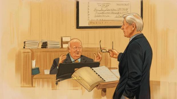 Mike Duffy responds to defence lawyer Donald Bayne on Dec. 14, 2015.