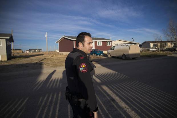 Constable Rayan Najjar with the Blood Tribe Service in Stand Off, Alta.