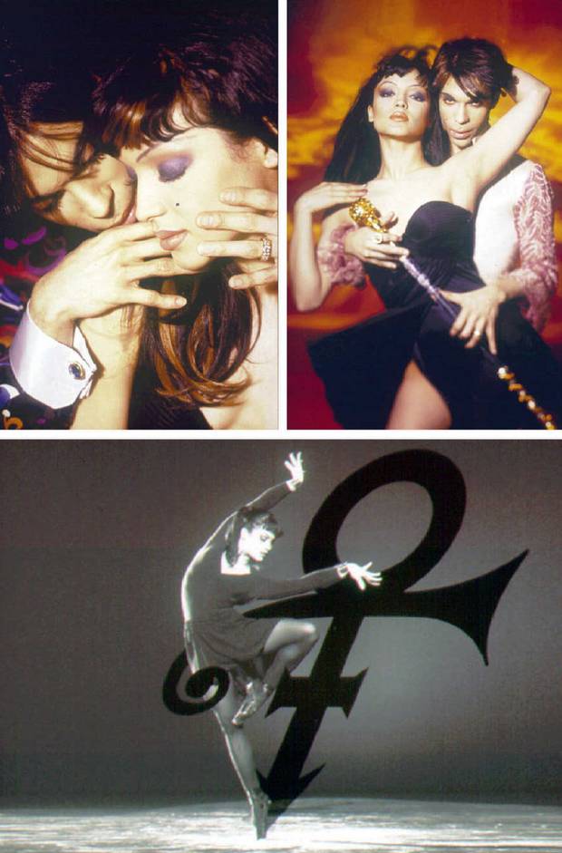 Prince and his fiancée, Mayte Garcia, are shown in these undated handout photos prior to their wedding on Feb. 14, 1996. The two divorced in 1999.