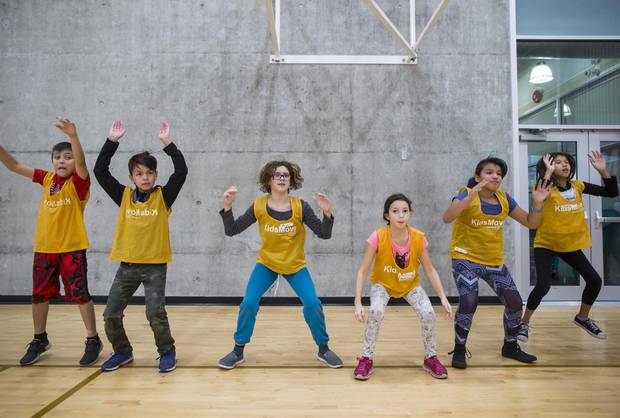 Grandview Elementary School students participate in the KidsMove program at the Fortius Sport & Health facility in Burnaby, B.C.