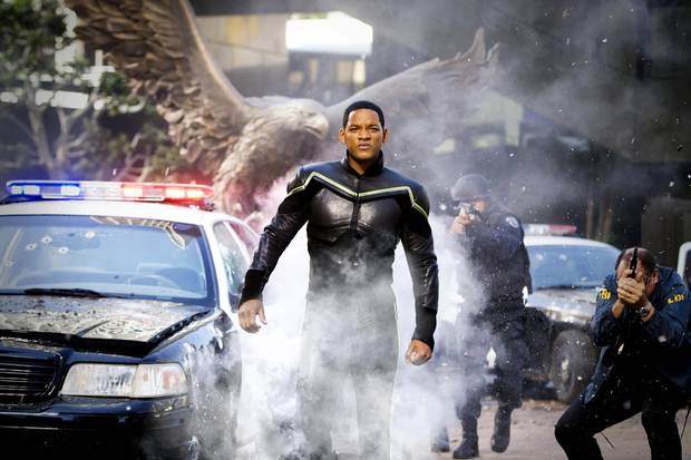Will Smith starring as Hancock.