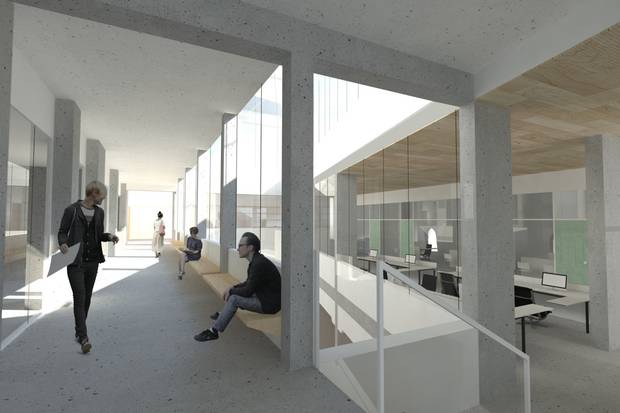 Le Diamant will include a black box theatre with room for 600 spectators, configurable as needed, as well as offices, meeting spaces, a restaurant and front-of-house areas.