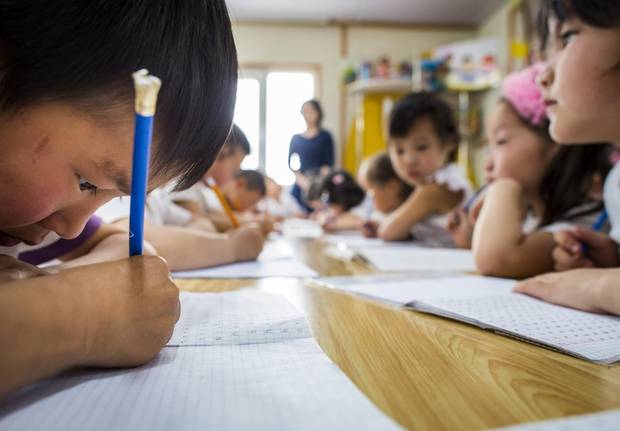 Math class for Children of the Peak Sanctuary.