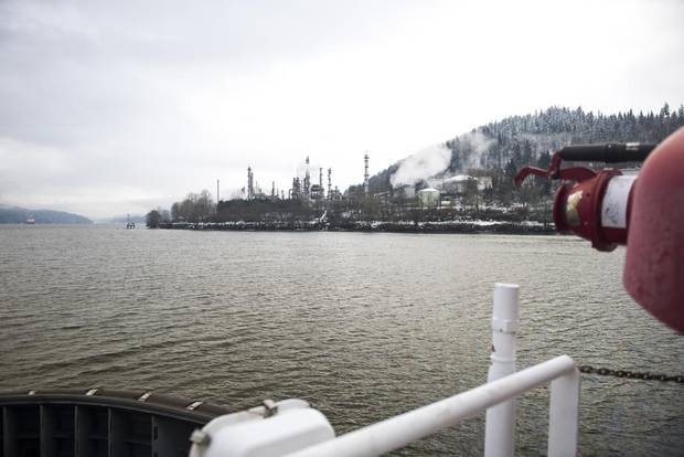 The Westridge Marine Terminal is seen on the right.