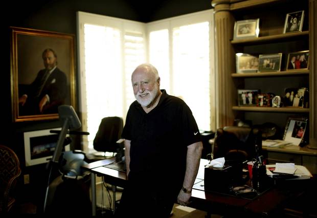 Peter Pocklington is pictured in his home in Palm Springs, California June 2017.