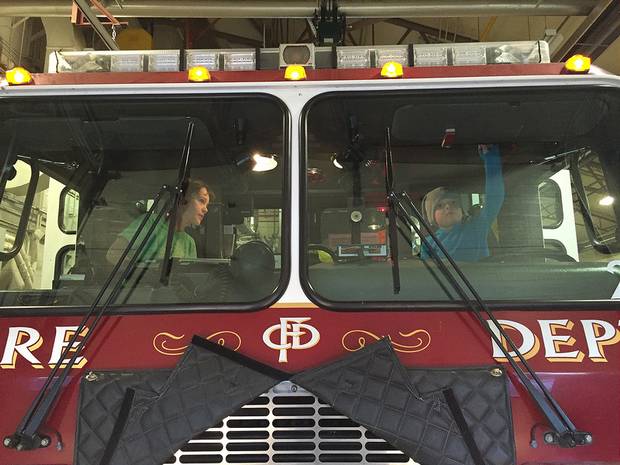 9. Zacharie and Charlie reporting for CFD duty