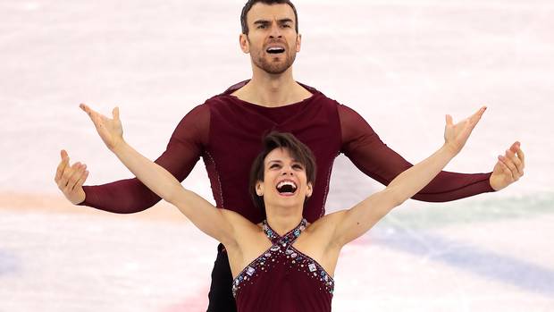 Meagan Duhamel and Eric Radford of Canada compete during the Pair Skating Free Skating at Gangneung Ice Arena on February 15, 2018 in Gangneung, South Korea.
