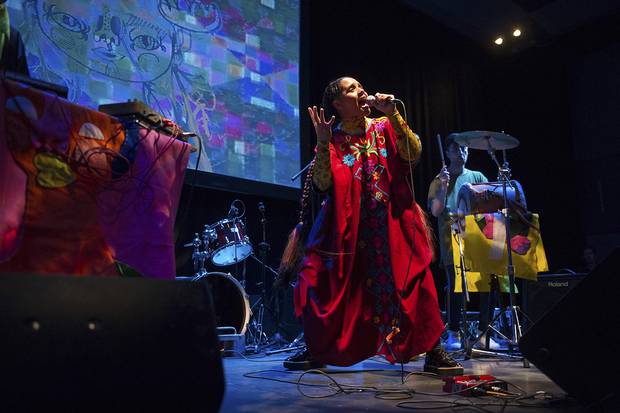 Lido Pimienta performs at Venus Fest in Toronto.