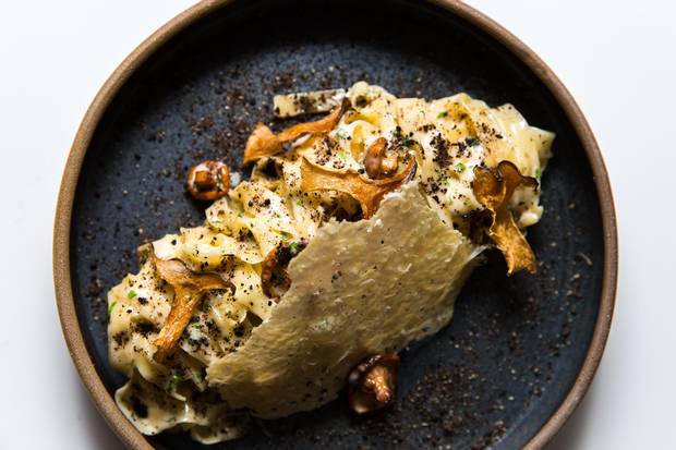 Tagliatelle, incredibly dense with egg yolk, is a dark mushroomy trudge through a dank forest floor.