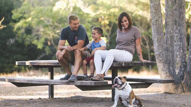 Author Mark Lukach is pictured with his wife Giulia and their son. Mark's memoir chronicles his family's life as his wife is admitted to psychiatric wards.