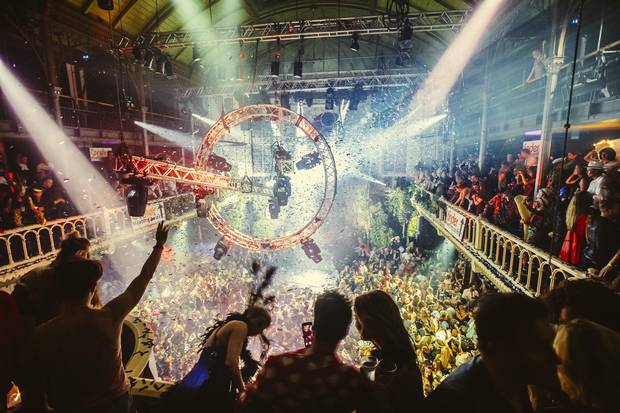 The Paradiso nightclub and live music venue in Amsterdam. It’s one of the city’s most well-known concert venues and was formerly an 18th century church.