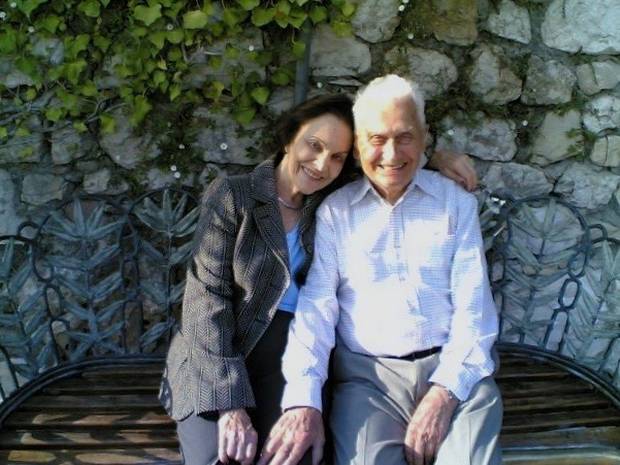 Sonja and Thomas at his 90th birthday in Èze, France.